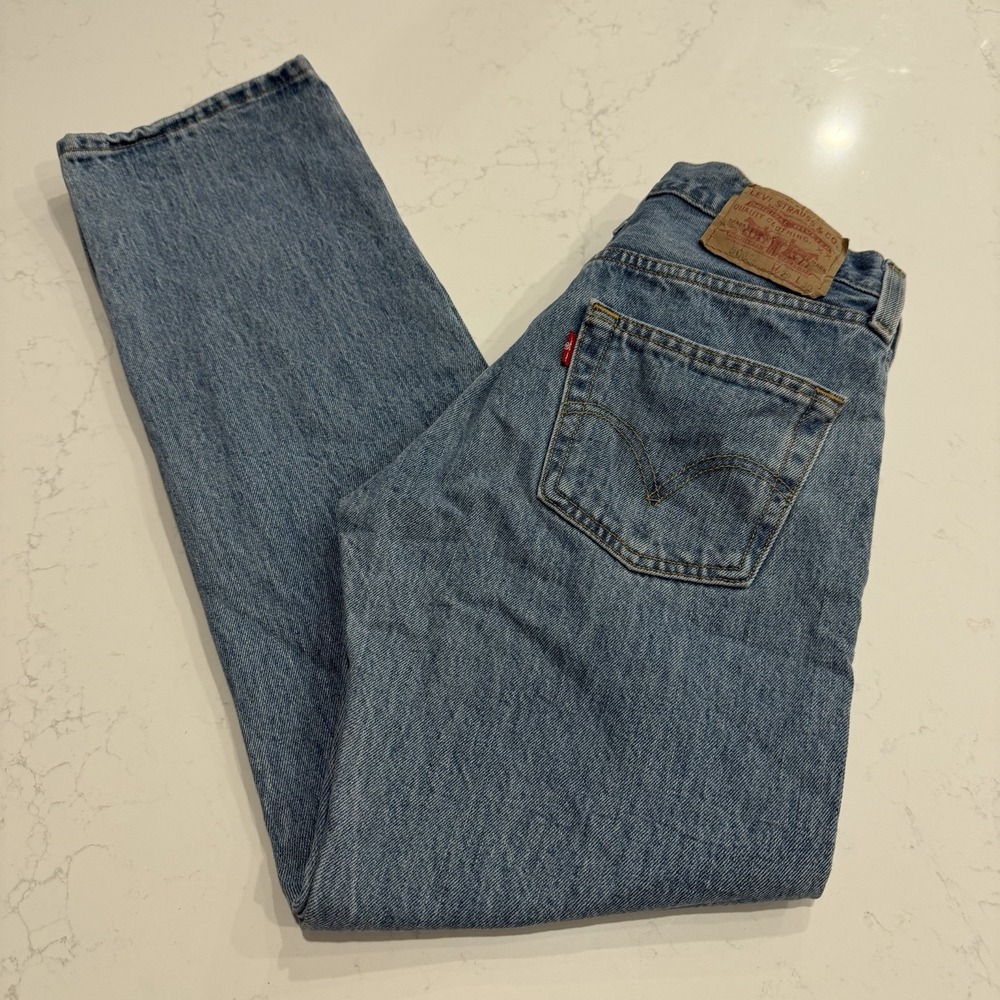 Vintage 90s Levis 501 0134 Stonewash Jeans Made in USA 1999 Button Fly 29 x 30